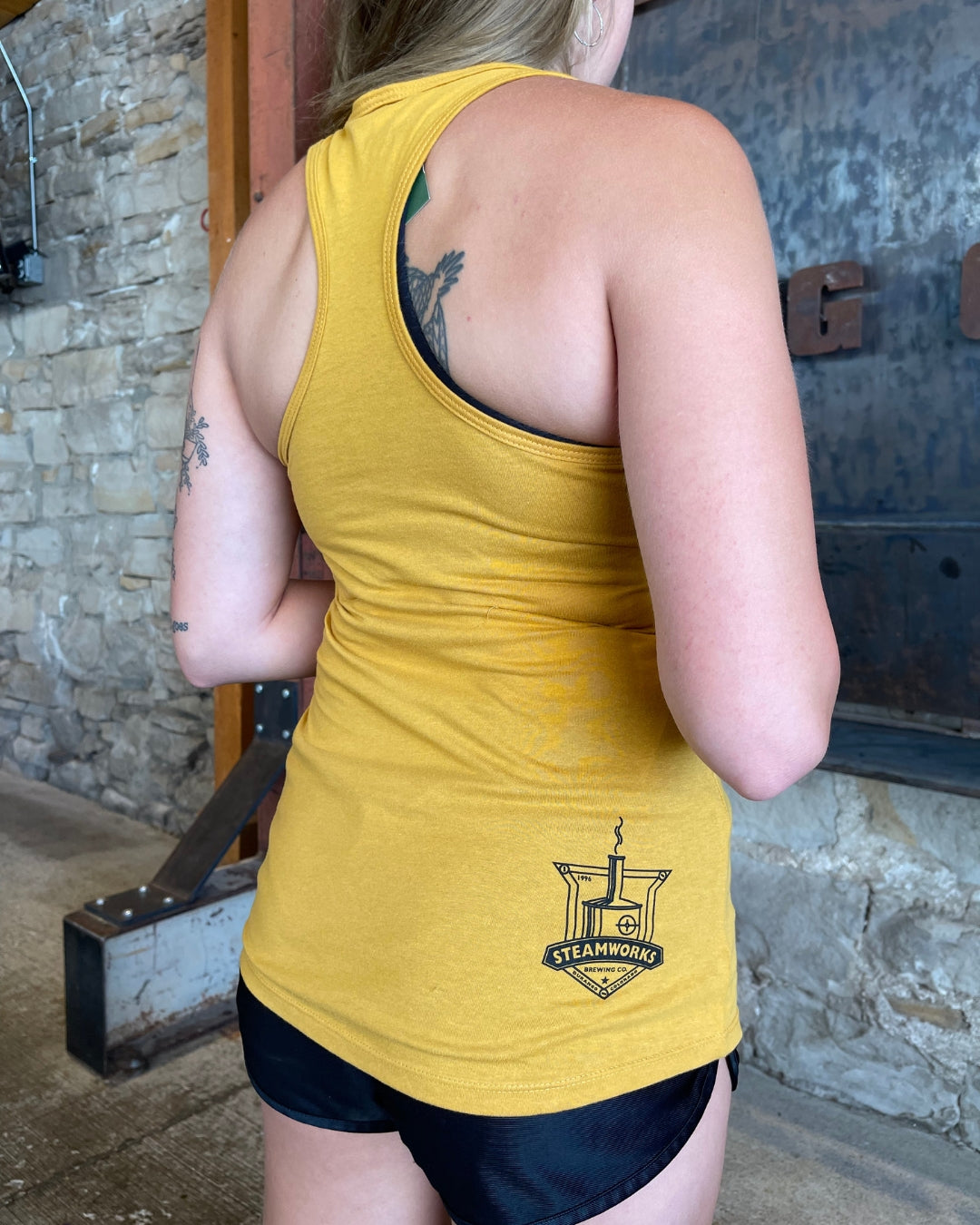Columbine Flower & Steam Engine Train Tank Top